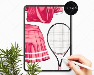 Tennis Girls Clipart