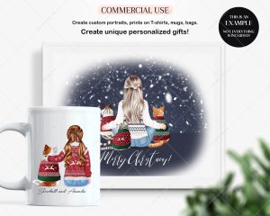 Christmas Cats and Sweaters Clipart - Image 5