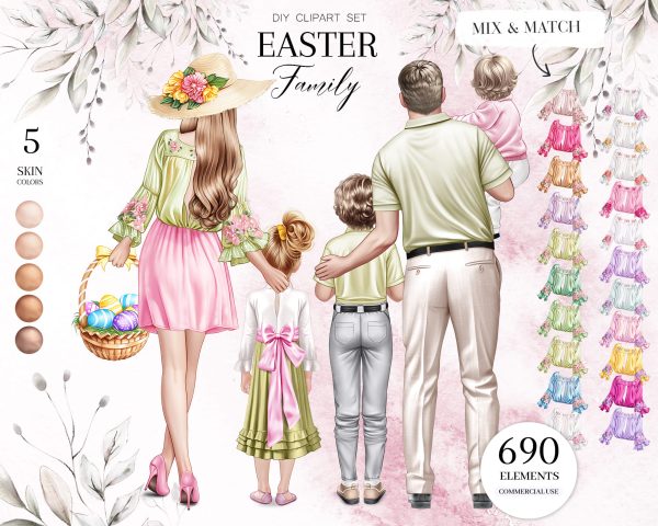 Easter Family Clipart