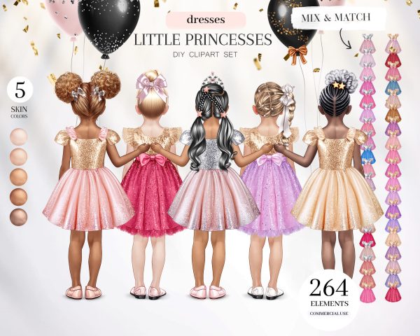 Little Princesses Clipart