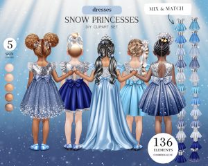 Snow Princesses Clipart