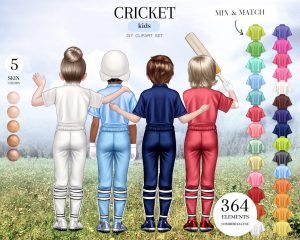 Cricket Kids Clipart