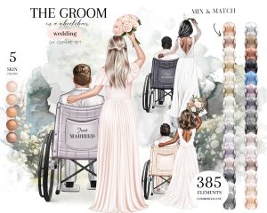 Wheelchair Groom Clipart