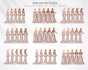 Latte Bridesmaids Clipart - Image 2