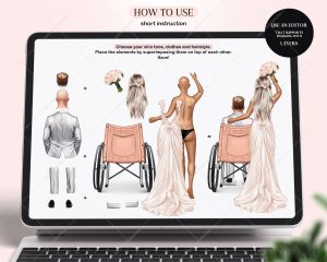 Wheelchair Groom Clipart - Image 2