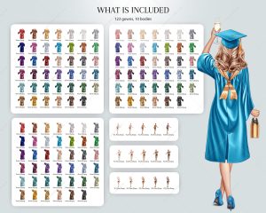 Graduation Girls Clipart - Image 3