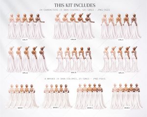 Pearly Bridesmaids Clipart - Image 4