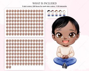 Chibi Baby Faces Clipart - Image 4