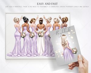 Lavender Bridesmaids Clipart - Image 7