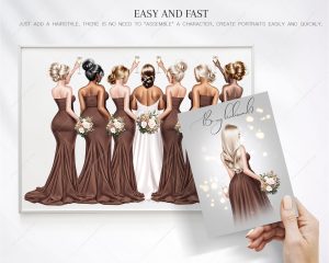 Chocolate Bridesmaids Clipart - Image 7