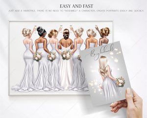 Silver Bridesmaids Clipart - Image 7