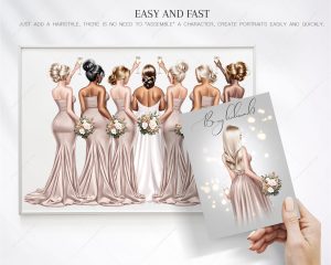 Latte Bridesmaids Clipart - Image 7