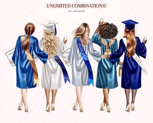 Graduation Girls Clipart - Image 7