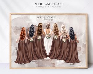 Chocolate Bridesmaids Clipart - Image 6