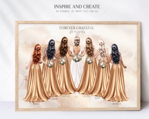 Golden Bridesmaids Clipart - Image 6