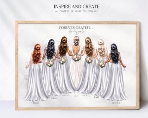 Silver Bridesmaids Clipart - Image 6