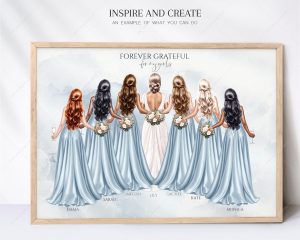 Sky Blue Bridesmaids Clipart - Image 6