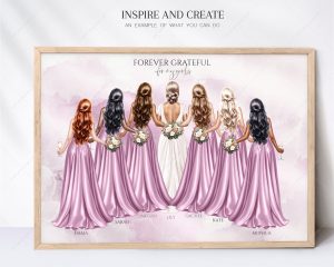 Violet Bridesmaids Clipart - Image 6