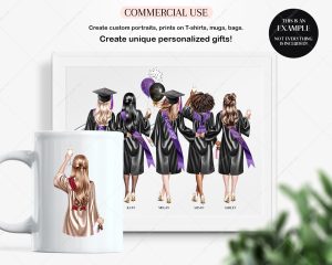 Graduation Girls Clipart - Image 8