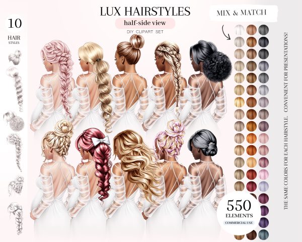 Lux Hairstyles Clipart