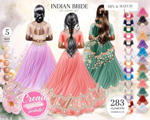 Indian Bride Clipart