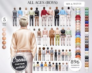 All Ages Boys Clipart Bundle