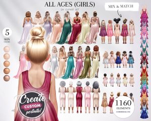 All Ages Girls Clipart Bundle