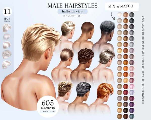 Male Hairstyles Clipart