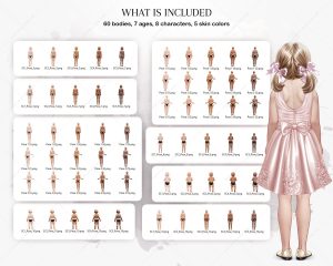 All Ages Girls Clipart Bundle - Image 5