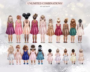 All Ages Girls Clipart Bundle - Image 8