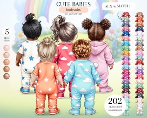 Cute Babies Clipart