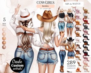 Cowgirls Clipart