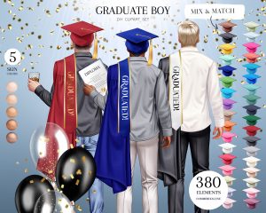 Graduate Boy Clipart