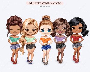 Chibi Denim Shorts Clipart - Image 4