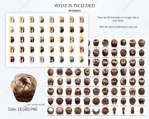 Men’s Hairstyles Clipart Bundle - Image 4