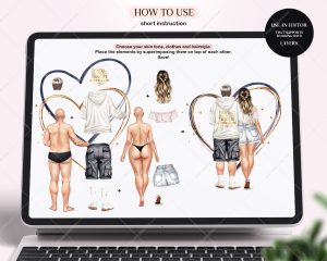 Curvy Couple Clipart - Image 2
