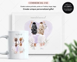 Lilac Besties Clipart - Image 6