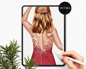 Woman in Red Clipart - Image 7