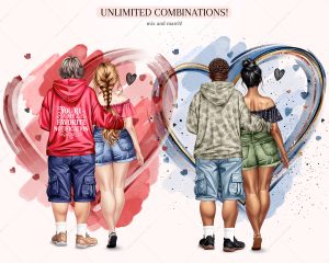 Curvy Couple Clipart - Image 5