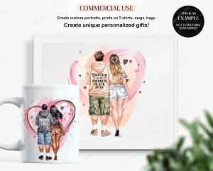 Curvy Couple Clipart - Image 6