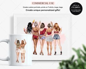 Beach Girls Clipart - Image 6