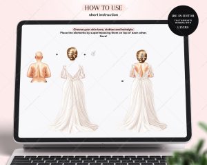 Curvy Bride Clipart - Image 2