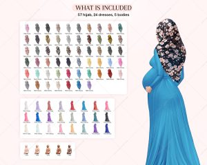 Pregnant Muslim Woman Clipart - Image 3