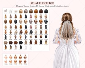Curvy Bride Clipart - Image 4