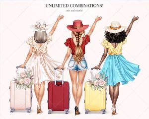 Travel Girl Clipart - Image 4