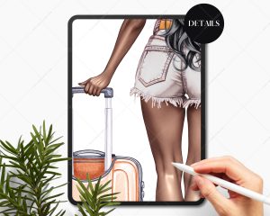Travel Girl Clipart - Image 6