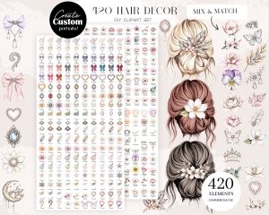 Hair Decor Clipart Addon