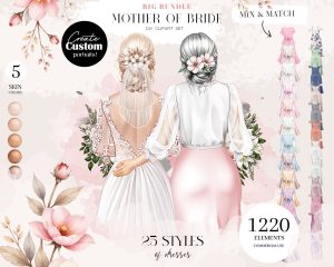 Mother of Bride Clipart Bundle