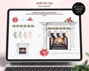 Christmas Socks DIY Clipart Set - Image 2