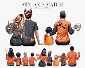Pre-made Halloween Family Clipart - Image 5